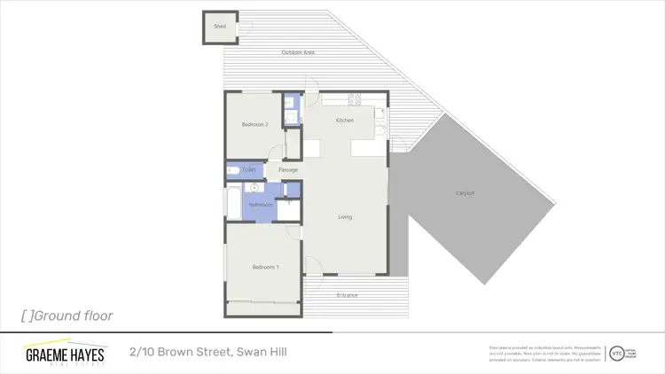 Floorplan of Homely unit listing, 2/10 Brown Street, Swan Hill VIC 3585