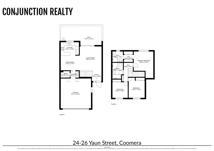 Floorplan of Homely townhouse listing, 24/26 YAUN STREET, Coomera QLD 4209