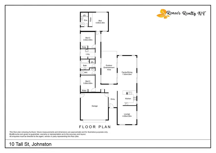 Floorplan of Homely house listing, 10 Tall Street, Johnston NT 832