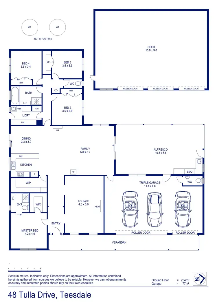Floorplan of Homely house listing, 48 Tulla Drive, Teesdale VIC 3328