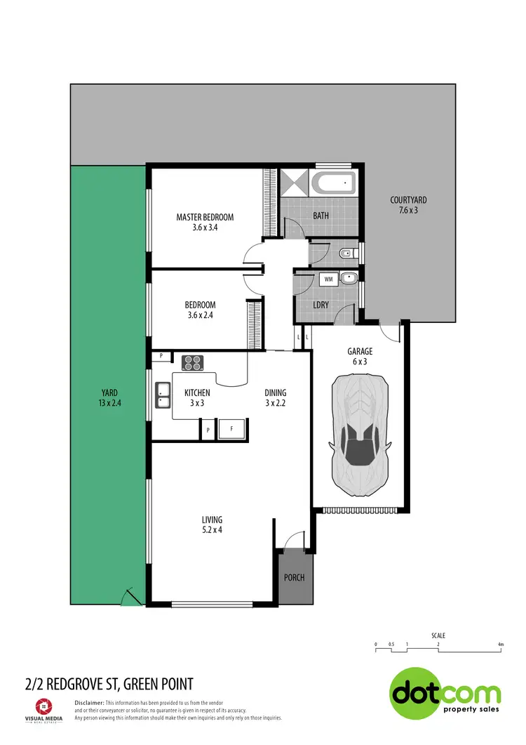 Floorplan of Homely villa listing, 2/2 Redgrove Street, Green Point NSW 2251