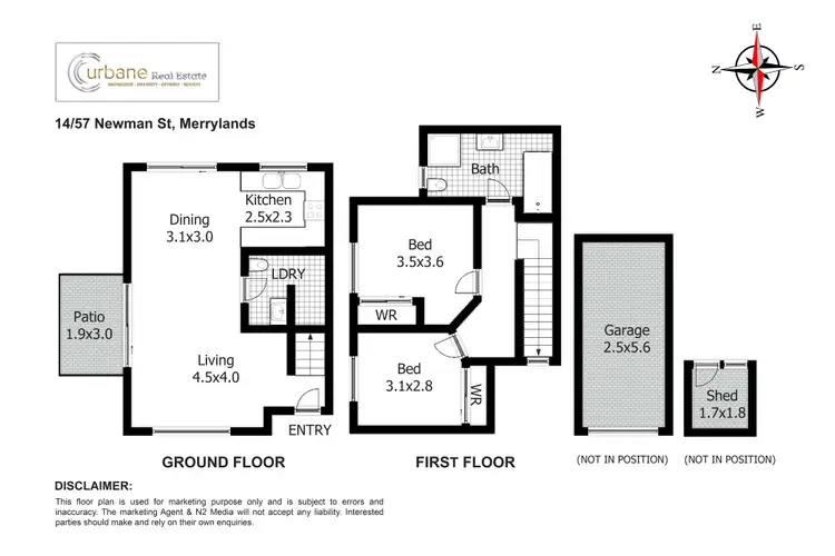 Floorplan of Homely townhouse listing, 14/57 Newman Street, Merrylands NSW 2160