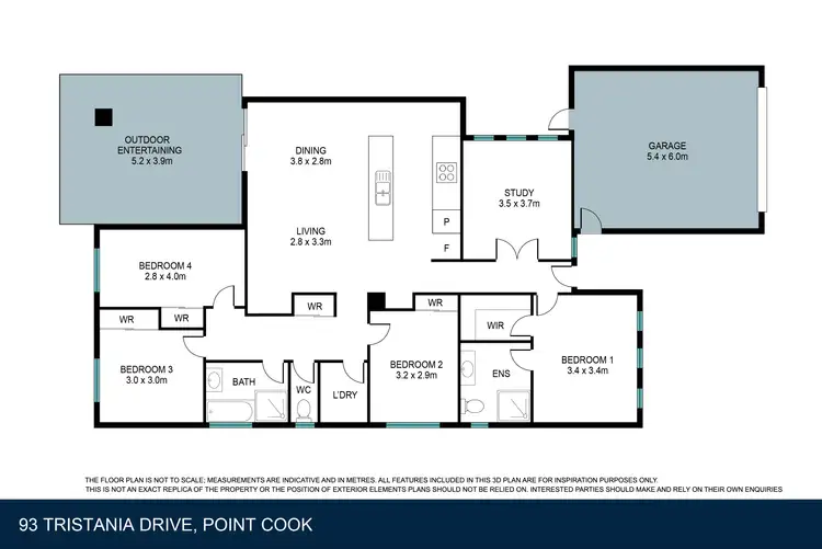 Floorplan of Homely house listing, 93 Tristania Drive, Point Cook VIC 3030