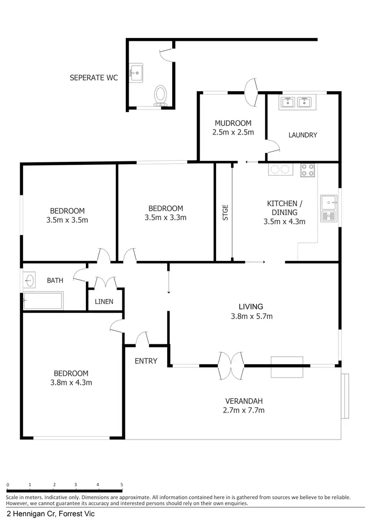 Floorplan of Homely house listing, 2 Hennigan Crescent, Forrest VIC 3236