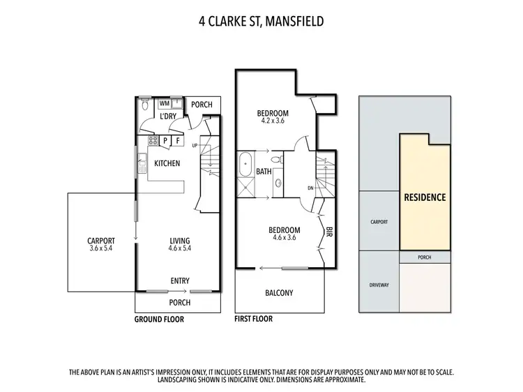 Floorplan of Homely townhouse listing, 4 Clarke Street, Mansfield VIC 3722