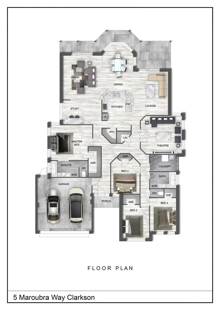 Floorplan of Homely house listing, 5 Maroubra Way, Clarkson WA 6030