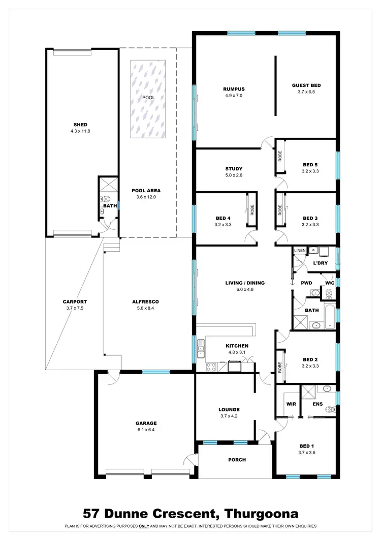 Floorplan of Homely house listing, 57 Dunne Crescent, Thurgoona NSW 2640