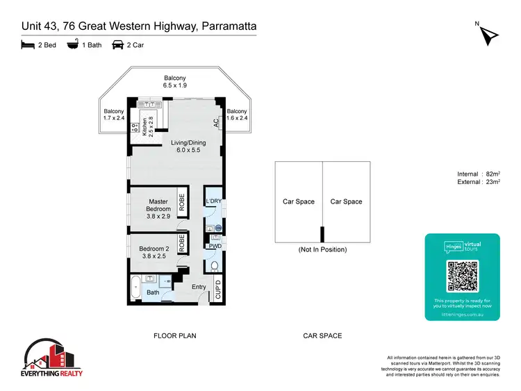 Floorplan of Homely apartment listing, 43/76 Great Western Highway, Parramatta NSW 2150