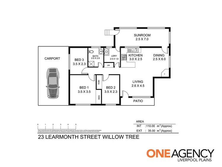 Floorplan of Homely house listing, 23 Learmonth, Willow Tree NSW 2339