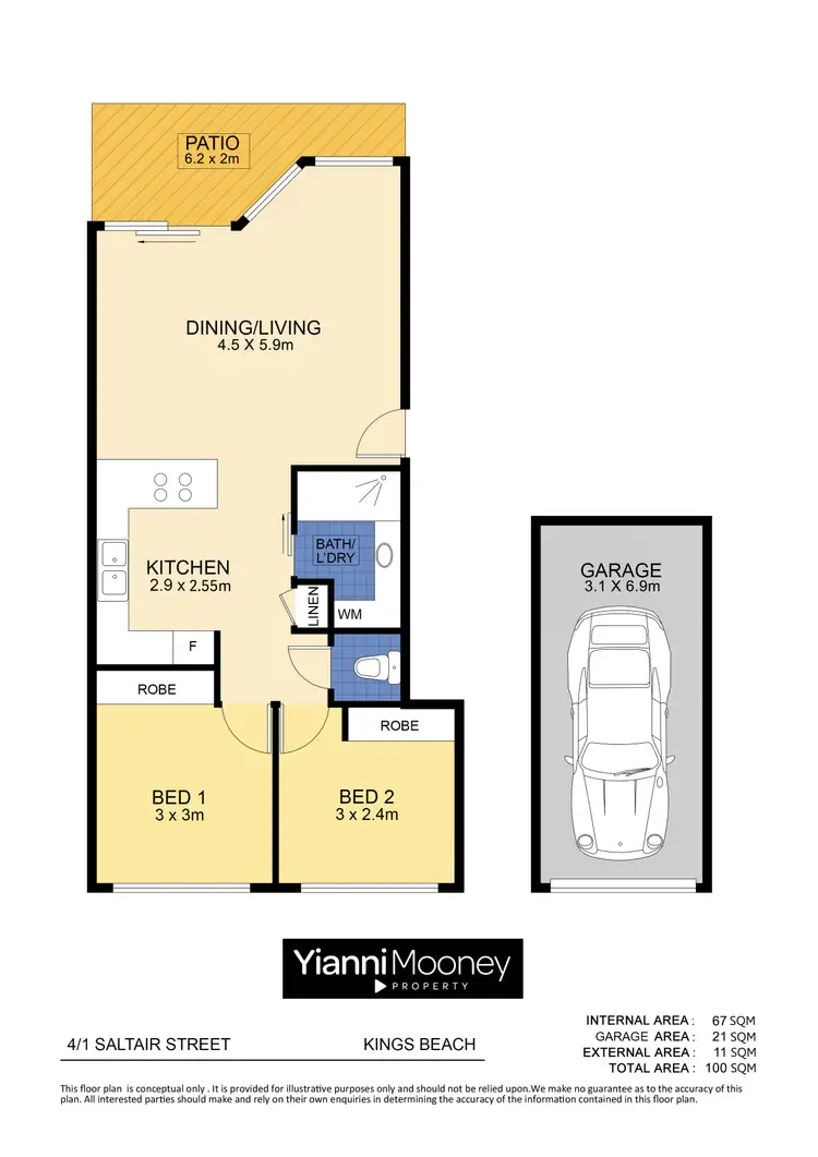Floorplan of Homely apartment listing, 4/1 Saltair Street, Kings Beach QLD 4551