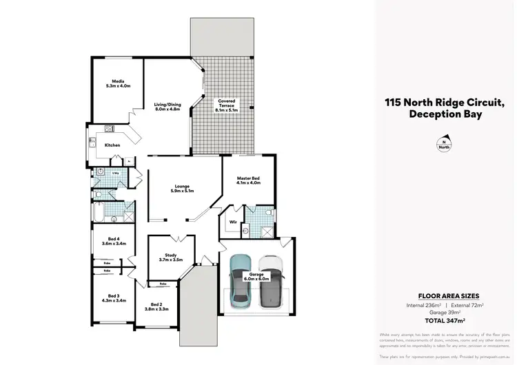 Floorplan of Homely house listing, 115 North Ridge Circuit, Deception Bay QLD 4508