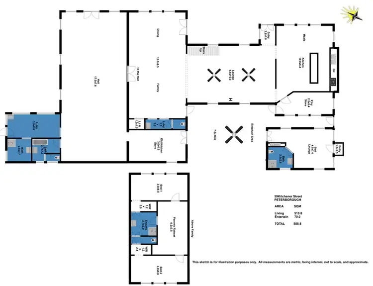 Floorplan of Homely house listing, 59 Kitchener Street, Peterborough SA 5422