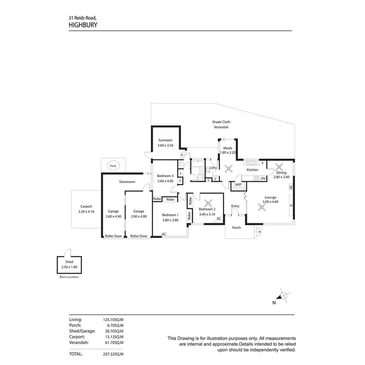 Floorplan of Homely house listing, 31 Reids Road, Highbury SA 5089