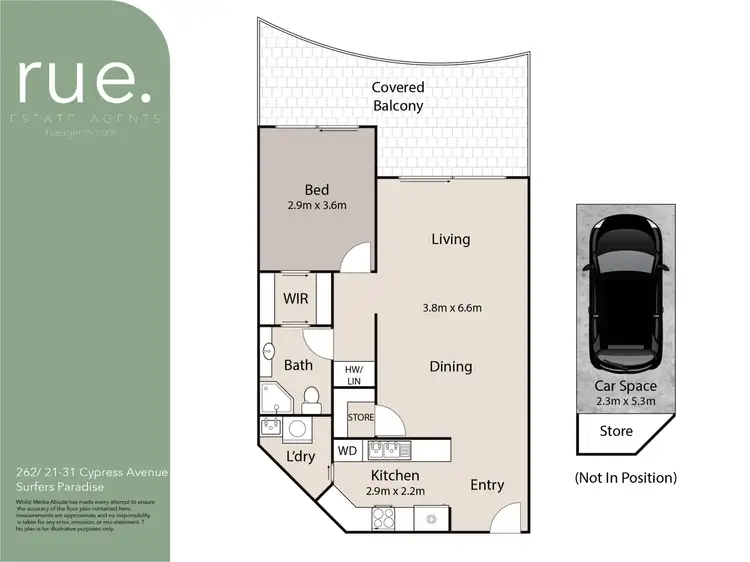 Floorplan of Homely apartment listing, 262/21 Cypress Avenue, Surfers Paradise QLD 4217