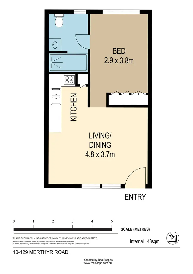 Floorplan of Homely apartment listing, 10/129 Merthyr Road, New Farm QLD 4005