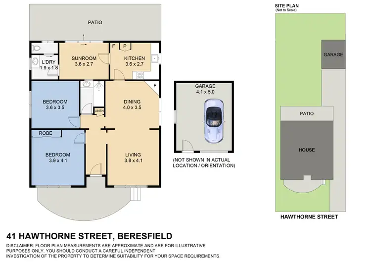 Floorplan of Homely house listing, 41 Hawthorne Street, Beresfield NSW 2322