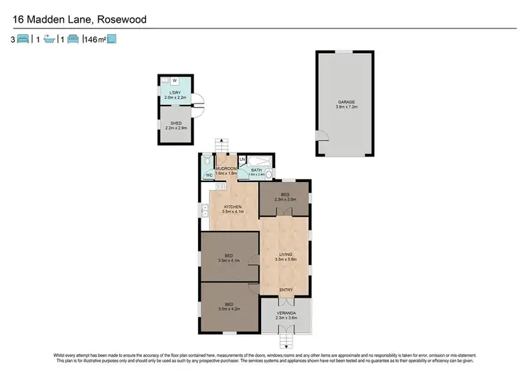 Floorplan of Homely house listing, 16 Madden Lane, Rosewood QLD 4340