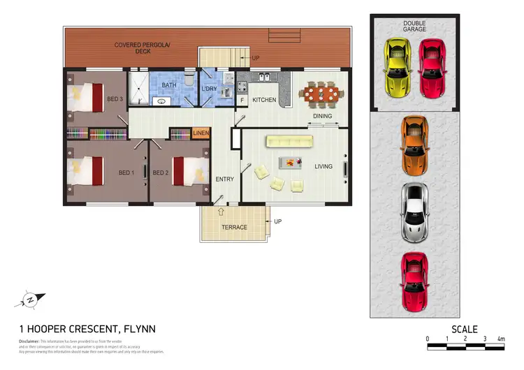 Floorplan of Homely house listing, 1 Hooper Crescent, Flynn ACT 2615