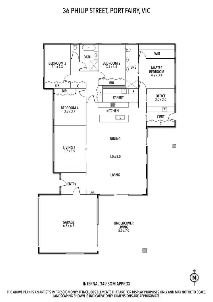 Floorplan of Homely house listing, 36 PHILIP STREET, Port Fairy VIC 3284