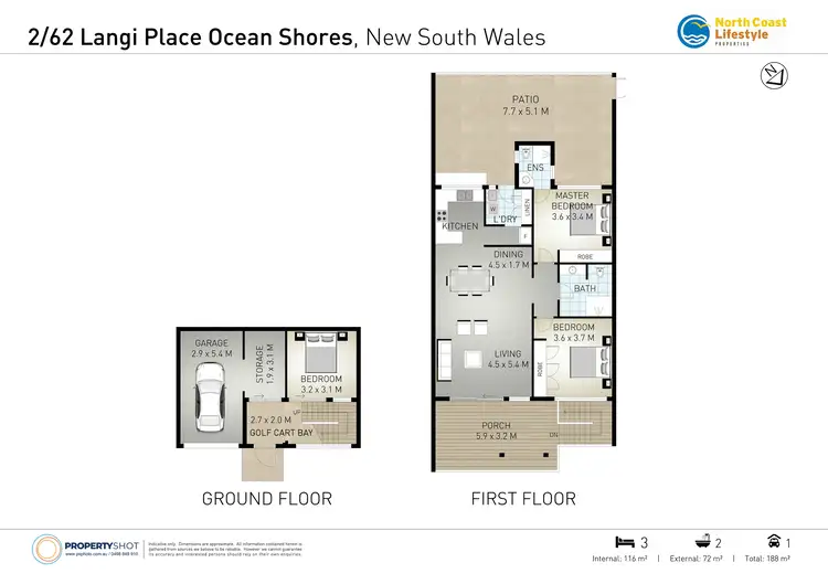 Floorplan of Homely townhouse listing, 26/2 Langi Place, Ocean Shores NSW 2483