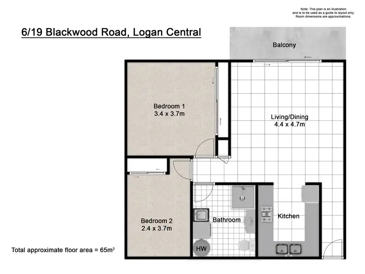 Floorplan of Homely unit listing, 6/19 Blackwood Road, Logan Central QLD 4114