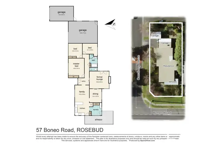 Floorplan of Homely house listing, 57 Boneo Rd, Rosebud VIC 3939