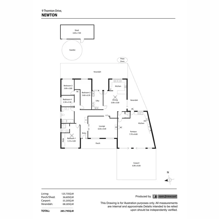 Floorplan of Homely house listing, 9 Thornton Drive, Newton SA 5074