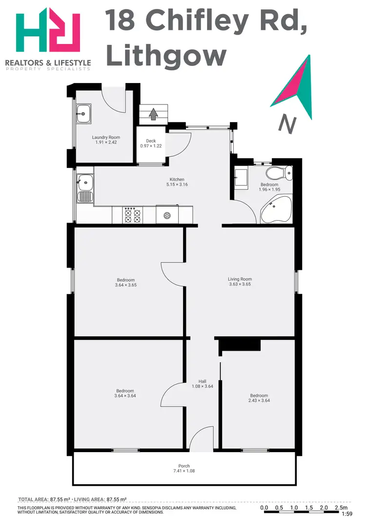 Floorplan of Homely house listing, 18 Chifley Road, Lithgow NSW 2790