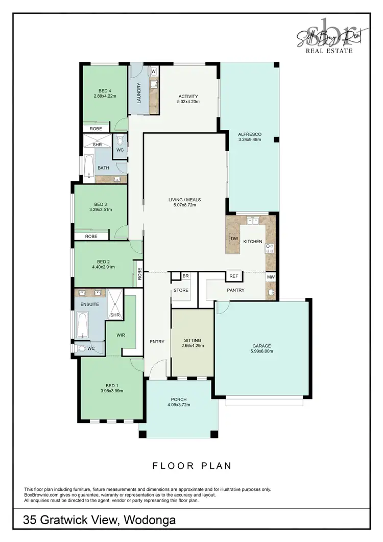 Floorplan of Homely house listing, 35 GRATWICK VIEW, Wodonga VIC 3690