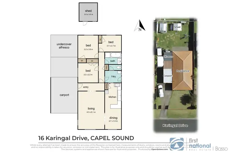 Floorplan of Homely house listing, 16 Karingal Drive, Capel Sound VIC 3940