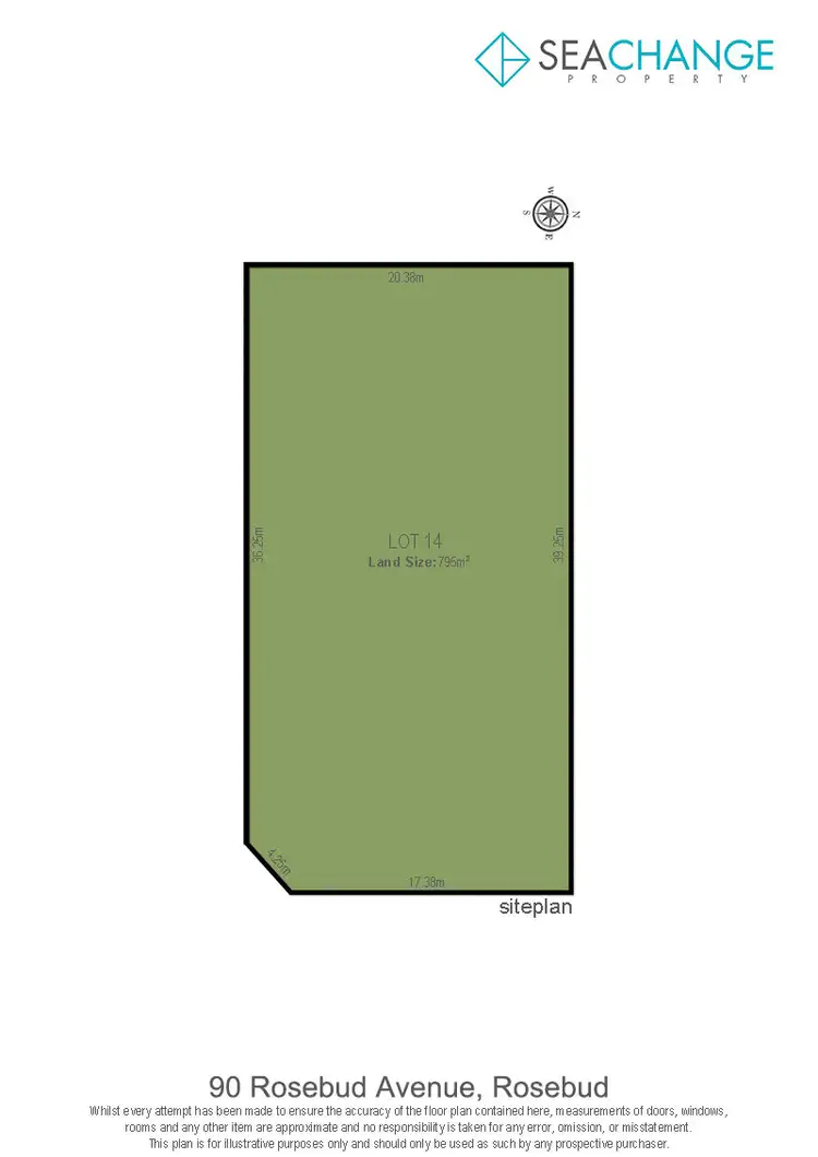 Floorplan of Homely land listing, 90 Rosebud Avenue, Rosebud VIC 3939