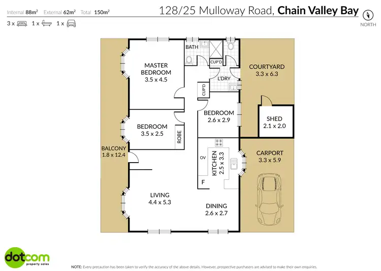 Floorplan of Homely unit listing, 128/25 Mulloway Road, Chain Valley Bay NSW 2259