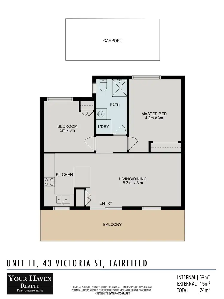 Floorplan of Homely unit listing, 11/43 Victoria Street, Fairfield QLD 4103