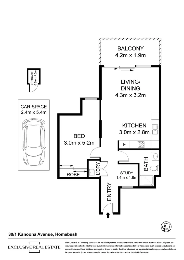 Floorplan of Homely apartment listing, 30/1 Kanoona Avenue, Homebush NSW 2140