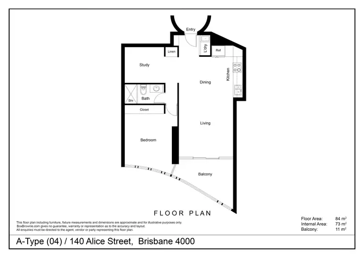 Floorplan of Homely unit listing, 404/140 Alice Street, Brisbane City QLD 4000