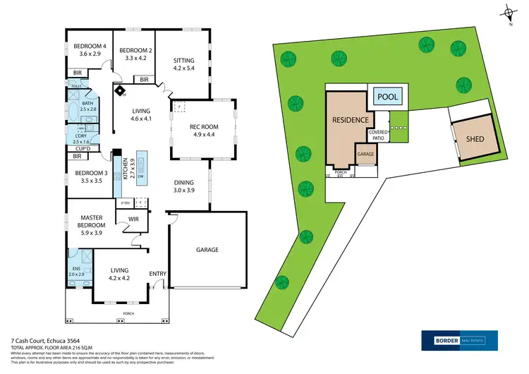 Floorplan of Homely house listing, 7 Cash Court, Echuca VIC 3564
