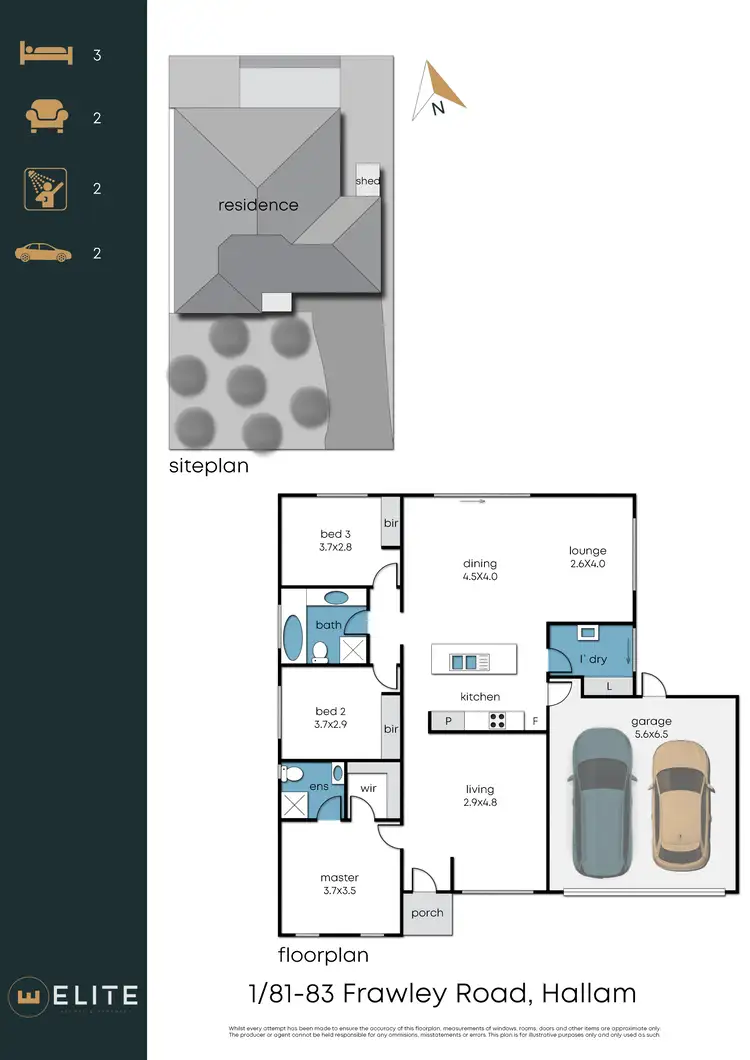 Floorplan of Homely unit listing, 1/81-83 Frawley Road, Hallam VIC 3803