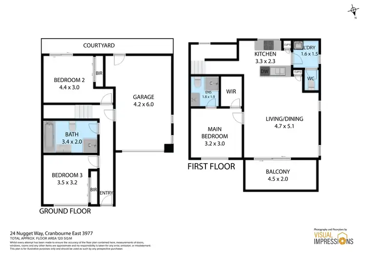 Floorplan of Homely townhouse listing, 24 Nugget Way, Cranbourne East VIC 3977