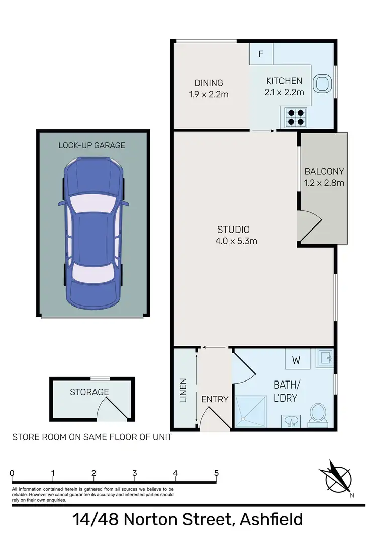 Floorplan of Homely unit listing, 14/48 Norton Street, Ashfield NSW 2131