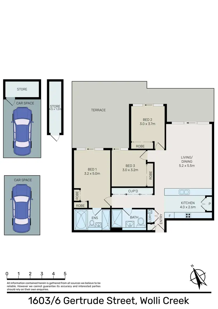 Floorplan of Homely apartment listing, 1603/6 Gertrude Street, Wolli Creek NSW 2205