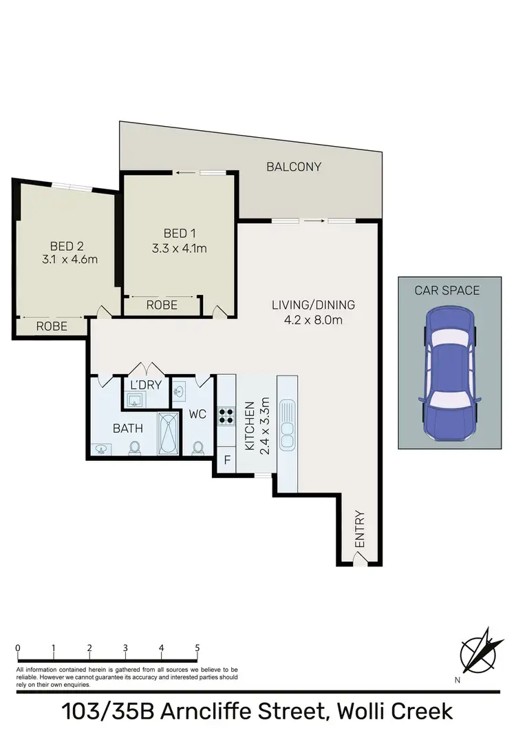 Floorplan of Homely apartment listing, 103/35B Arncliffe Street, Wolli Creek NSW 2205
