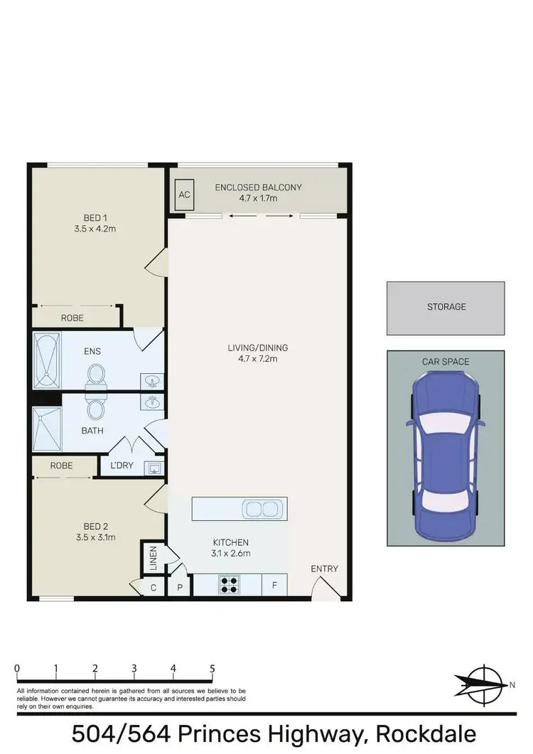 Floorplan of Homely apartment listing, 504/564 Princes Highway, Rockdale NSW 2216