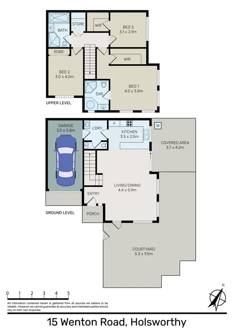 Floorplan of Homely semi-detached listing, 15 Wenton Road, Holsworthy NSW 2173