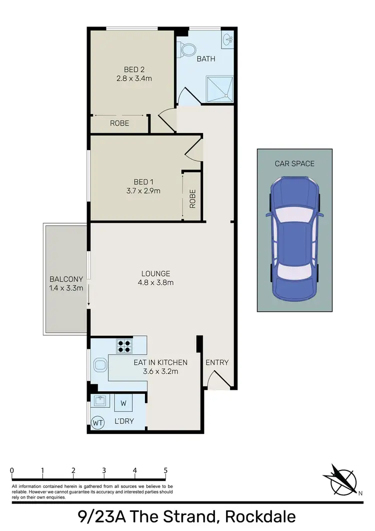 Floorplan of Homely unit listing, 9/23A The Strand, Rockdale NSW 2216