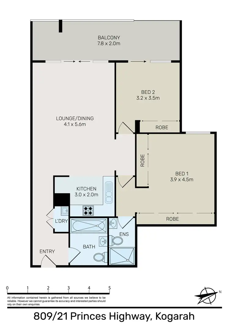 Floorplan of Homely apartment listing, 809/21-35 Princes Highway, Kogarah NSW 2217
