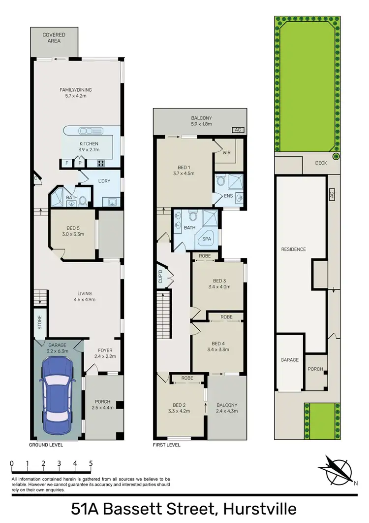 Floorplan of Homely semi-detached listing, 51A Bassett Street, Hurstville NSW 2220
