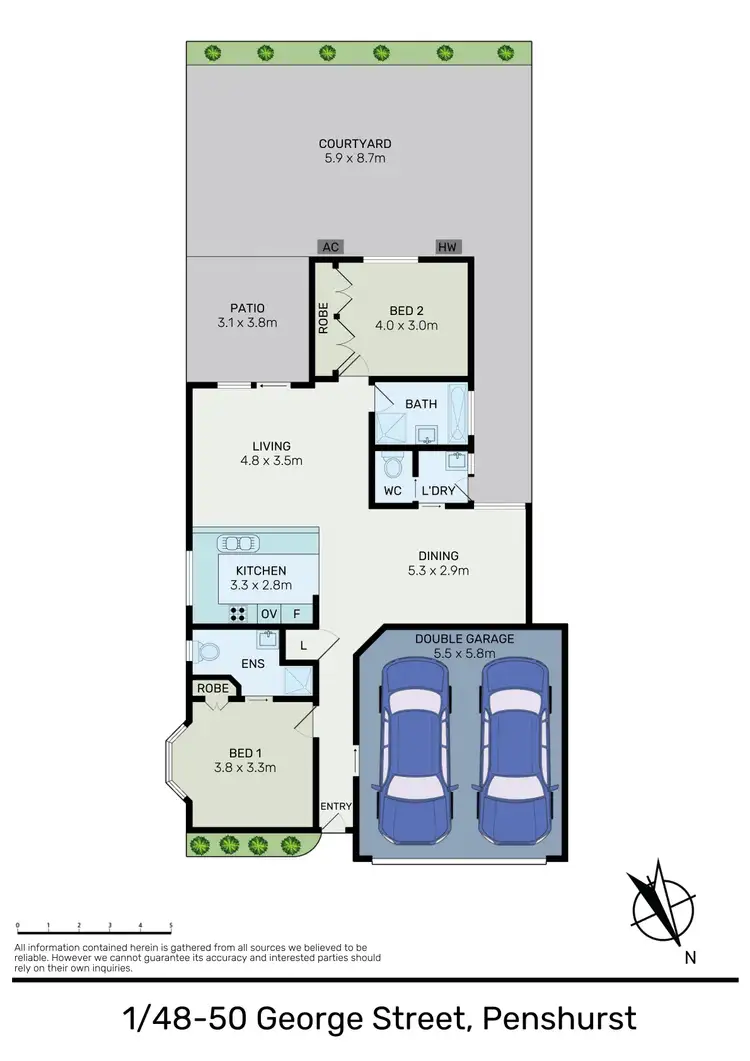 Floorplan of Homely villa listing, 1/48-50 George Street, Penshurst NSW 2222