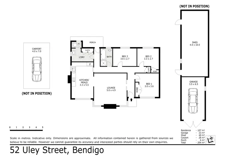 Floorplan of Homely house listing, 52 Uley Street, Bendigo VIC 3550