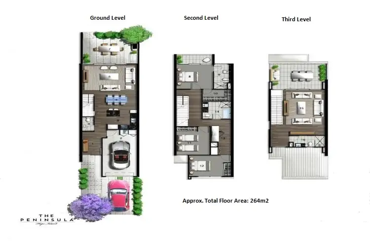 Floorplan of Homely townhouse listing, 5108 Point Drive, Hope Island QLD 4212