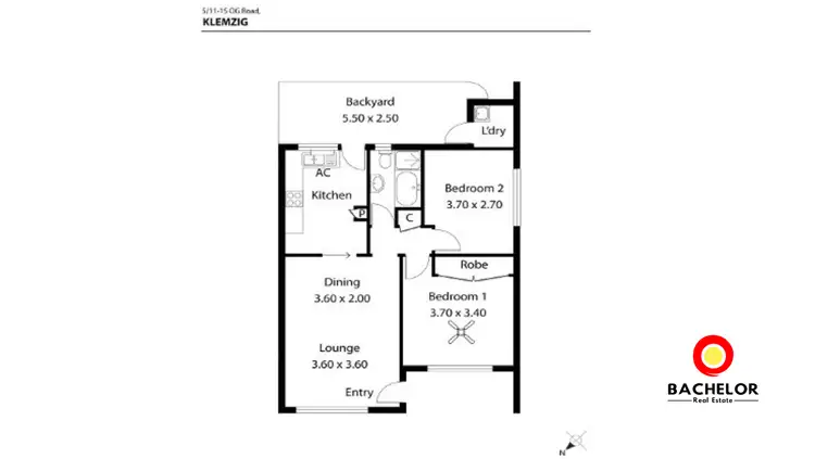 Floorplan of Homely unit listing, 5/11-15 O G Road, Klemzig SA 5087